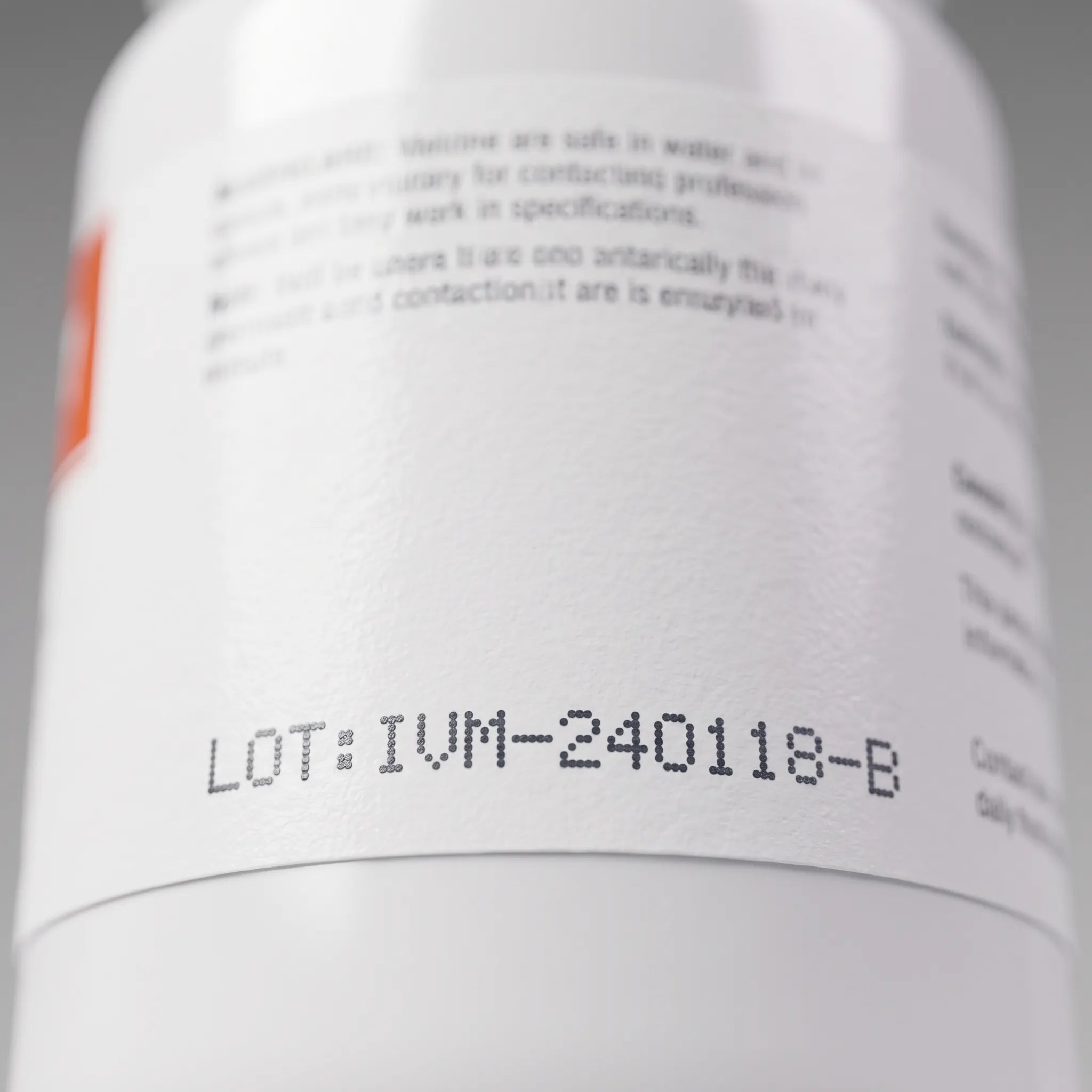 Lot number on the label